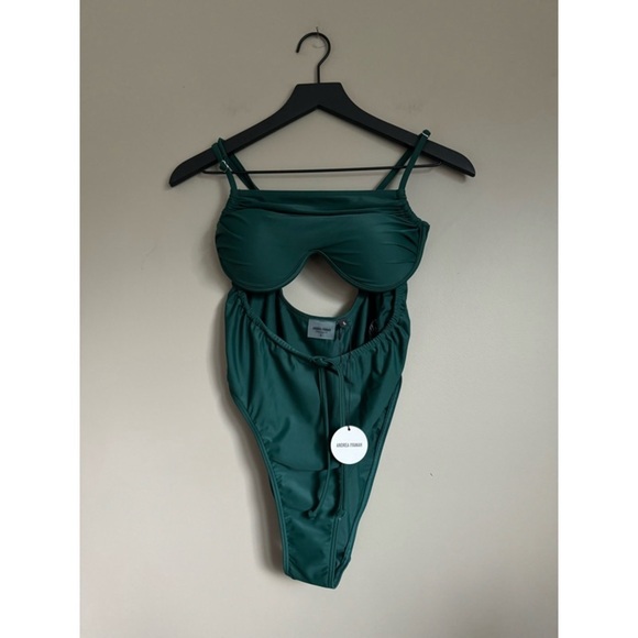 NEW ANDREA IYAMAH Tiaca One-Piece Swimsuit in Forest Green - Picture 2 of 2
